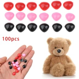 100Pcs 6-12mm Eyeball Doll Accessories Black Plastic Plush Safety Eyes for Toys DIY Puppet Funny Toy Eyes Animal Wholesale