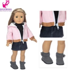 18 Inch Girl Doll Outfit Fashion Girl Doll Clothes Sets Coat Dress