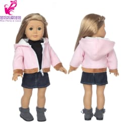 18 Inch Girl Doll Outfit Fashion Girl Doll Clothes Sets Coat Dress