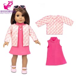 18 Inch Girl Doll Outfit Fashion Girl Doll Clothes Sets Coat Dress