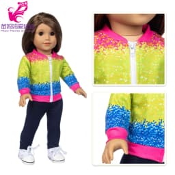 18 Inch Girl Doll Outfit Fashion Girl Doll Clothes Sets Coat Dress