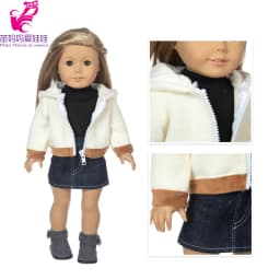 18 Inch Girl Doll Outfit Fashion Girl Doll Clothes Sets Coat Dress