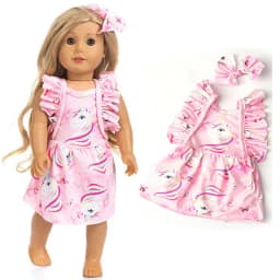 18 Inch Girl Doll Clothes Red Winter Coat Toys Doll Outfits Baby Girl Birthday Gifts