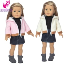 18 Inch Girl Doll Clothes Red Winter Coat Toys Doll Outfits Baby Girl Birthday Gifts
