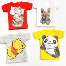 2 pcs/set of Blyth doll costume, cartoon animal print short T-shirt + striped socks, can be used for 1/6 doll