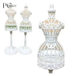 1Set White Display Hollow Model Hanger Holder Stand Gown Dress Clothes Rack Doll Mannequin Girls Dolls DIY Dollhouse Accessories