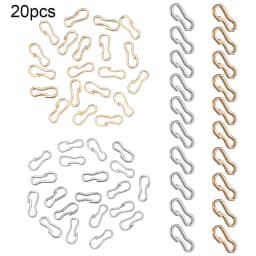 20pcs 9mm Doll Buckle Keychain Clips Baby Dolls Connecting Metal Mini Doll Bag Chain Buckles Accessories Dolls Sewing Accessorie