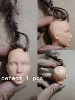 002 1/6 27cm doll head gift for girl collection toy with hair baby head make-up nuannuanmengwu dongcheng qibaoleyuan