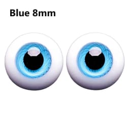 1Pair Safety Animal Toy Eyes DIY Blue Black Glass Eyes Eyeball For BJD Doll DIY Doll Making Crafts Accessories 6/8/10/12/14mm