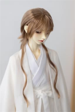 In Stock BJD/SD Wig 1/3 1/4 Milk Silk Short Hair Long Curly Elegant Girls Brown Green Doll Accessories(No Doll)