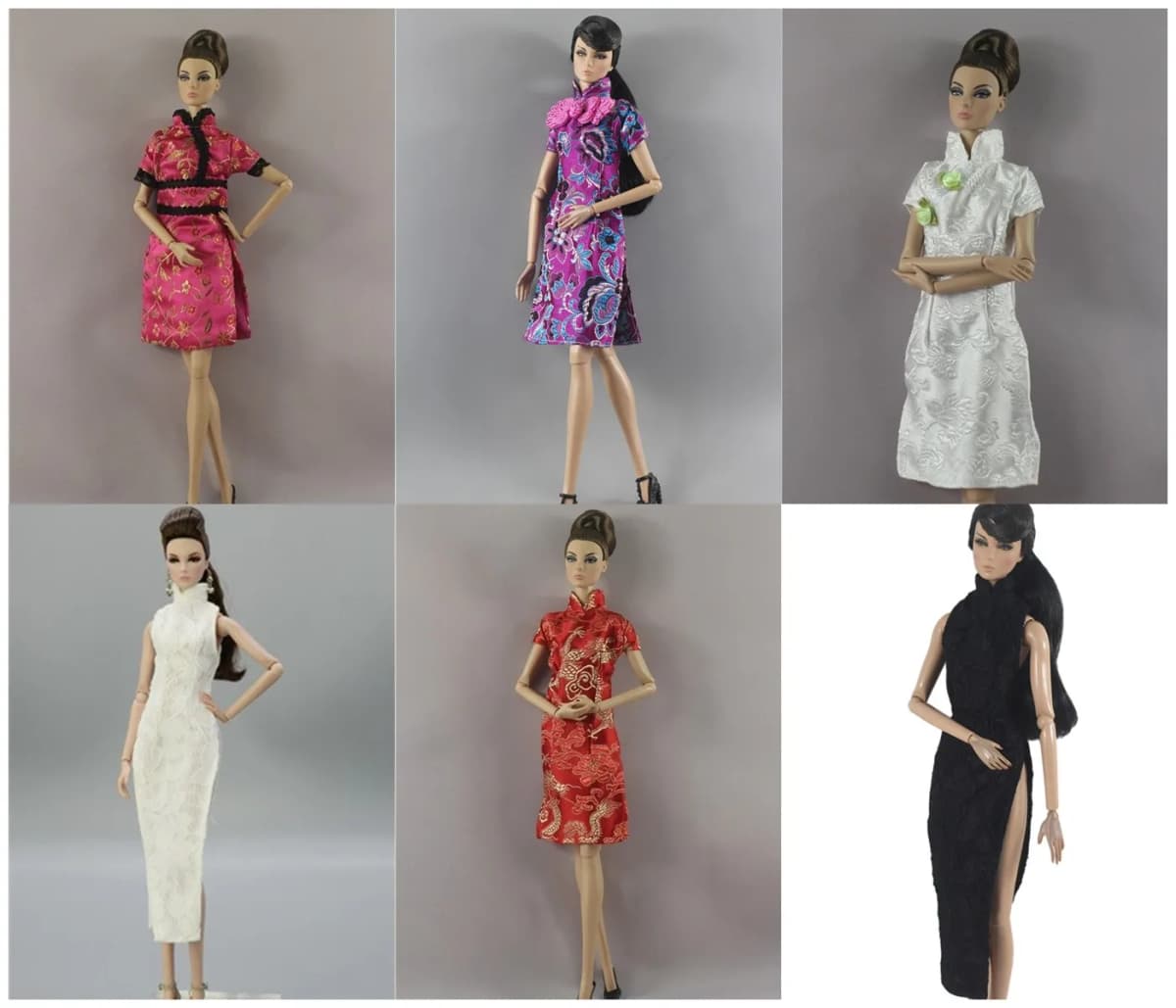 1 PC Doll Clothes 1:6 Scale Dress Chinese Cheongsam for 11.5 Inch 30cm Doll Many Style for Choice Gifts for Girls