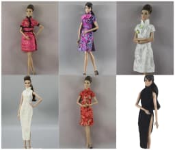 1 PC Doll Clothes 1:6 Scale Dress Chinese Cheongsam for 11.5 Inch 30cm Doll Many Style for Choice Gifts for Girls