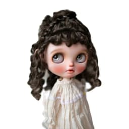 Blythes Doll Wig Suitable for 1/6 9-10in Size Fashionable New Mohair Styling Wool Wig Retro Palace Style Women's Brown Powder