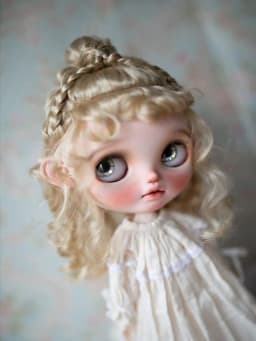 Blythes Doll Wig Suitable for 1/6 9-10in Size Fashionable New Mohair Styling Wool Wig Retro Palace Style Women's Brown Powder