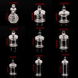 1Pc 1:12 Dollhouse Miniature Clear Glass Jar Candy Bean Storage Bottle Tiny Jar With Cover DollHouse Kitchen Decor Accessories