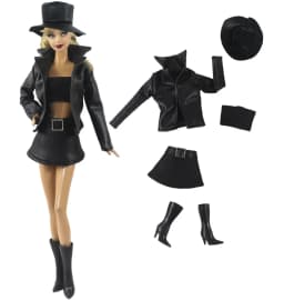 Handmade BABI CLOTHES Leather Clothing Outfit for 11.5 inch 30cm Doll Clothes Many Style Gifts for BABI Doll Accessories 03