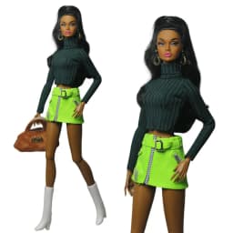 Handmade BABI CLOTHES Leather Clothing Outfit for 11.5 inch 30cm Doll Clothes Many Style Gifts for BABI Doll Accessories 03