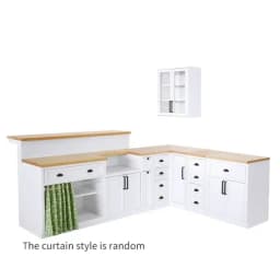 1/6 Scale Dollhouse Miniature Furniture Wooden Shelf Cabinet Sink Cabinet Operator Counter Bar Dollhouse Kitchen Accessory
