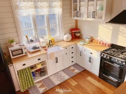 1/6 Scale Dollhouse Miniature Furniture Wooden Shelf Cabinet Sink Cabinet Operator Counter Bar Dollhouse Kitchen Accessory
