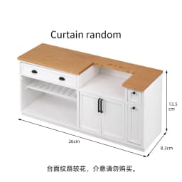1/6 Scale Dollhouse Miniature Furniture Wooden Shelf Cabinet Sink Cabinet Operator Counter Bar Dollhouse Kitchen Accessory