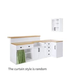1/6 Scale Dollhouse Miniature Furniture Wooden Shelf Cabinet Sink Cabinet Operator Counter Bar Dollhouse Kitchen Accessory