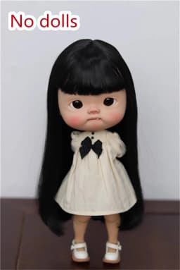 In Stock BJD Doll Wig Blythe Baby Big Head Diandian High Temperature Silk Long Pear BJD Accessories (No Dolls)
