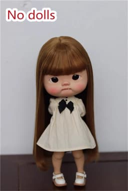 In Stock BJD Doll Wig Blythe Baby Big Head Diandian High Temperature Silk Long Pear BJD Accessories (No Dolls)