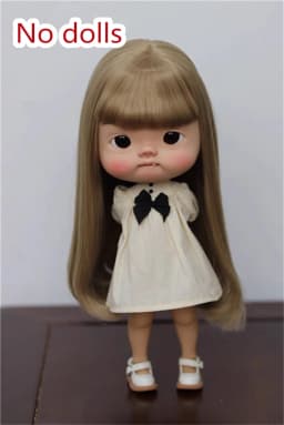 In Stock BJD Doll Wig Blythe Baby Big Head Diandian High Temperature Silk Long Pear BJD Accessories (No Dolls)