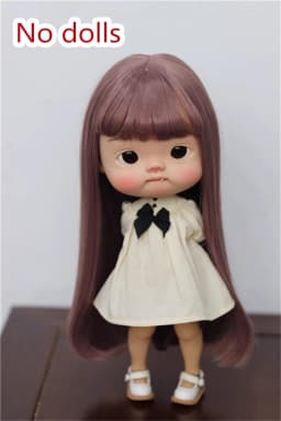 In Stock BJD Doll Wig Blythe Baby Big Head Diandian High Temperature Silk Long Pear BJD Accessories (No Dolls)