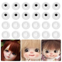 1Set 8~26mm Round Acrylic Doll Eyes Eyeball DIY Sticking Mud Clay Dolls Safety Eye Toys High Quality Toy Accessories