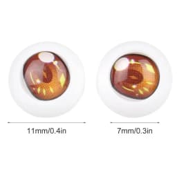 1pair 11mm Plastic Doll Safety Eyes For 1/6 BJD Dolls For ob11 Dolls Animals Toy Puppet Making Dinosaur Eyeballs DIY Accessories