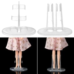 5pcs Transparent Doll Stand Display Holder Plastic Dolls Stands Doll Accessories Doll Support Leg Holders