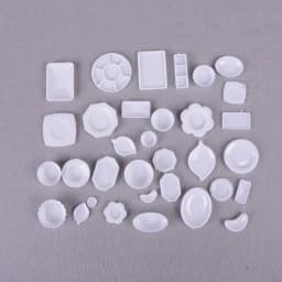 33Pc/Set Kitchen Acrylic Mini Tableware Miniatures Cup Plate Dish Decor Toys for Kids Girls Gifts For Children Doll Accessories