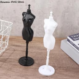 1Set 1:6 Dollhouse Miniature Mannequin Coat Hanger Skirt Support Wedding Mannequin Stand Humanoid Model Toy