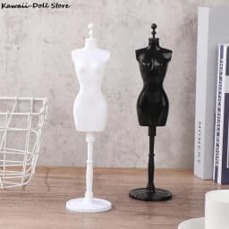 1Set 1:6 Dollhouse Miniature Mannequin Coat Hanger Skirt Support Wedding Mannequin Stand Humanoid Model Toy