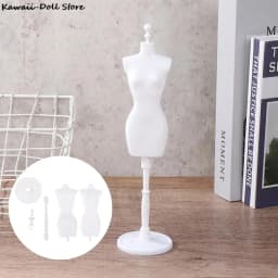 1Set 1:6 Dollhouse Miniature Mannequin Coat Hanger Skirt Support Wedding Mannequin Stand Humanoid Model Toy