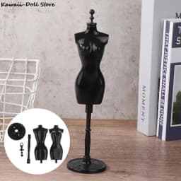 1Set 1:6 Dollhouse Miniature Mannequin Coat Hanger Skirt Support Wedding Mannequin Stand Humanoid Model Toy