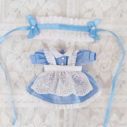 OB11 Doll Clothes Suit Cute Lace Maid Dress Apron Headband Set Blue Pink Black 1/11Bjd Dolls Princess Dresses Dolls Accessories