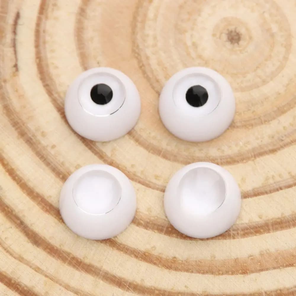 1Set 8~26mm Half Round Acrylic Doll Eyes Eyeball High Quality DIY Sticking Mud Clay Doll Safety Eyes Toy Accessories