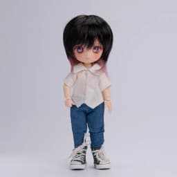 Ob11 Wig Long Straight Hair Short Hair Soft Cute Curly Bangs Wavy Hair for 1/12 Bjd, Gsc ,Ymy Head Doll Accessories Multi-Color
