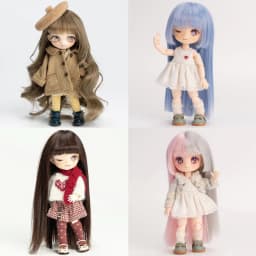 Ob11 Wig Long Straight Hair Short Hair Soft Cute Curly Bangs Wavy Hair for 1/12 Bjd, Gsc ,Ymy Head Doll Accessories Multi-Color