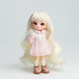 Ob11 Wig Long Straight Hair Short Hair Soft Cute Curly Bangs Wavy Hair for 1/12 Bjd, Gsc ,Ymy Head Doll Accessories Multi-Color
