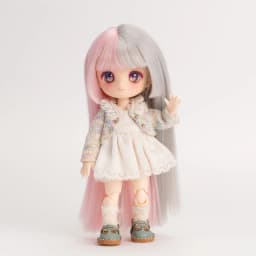 Ob11 Wig Long Straight Hair Short Hair Soft Cute Curly Bangs Wavy Hair for 1/12 Bjd, Gsc ,Ymy Head Doll Accessories Multi-Color