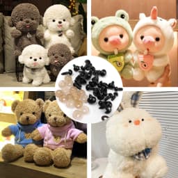 Doll Eye Accessories Wholesale Black Plastic Crafts Screw Eye Decoration 6/8/10mm DIY Set Teddy Bear Doll Decoration Accessories