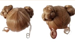JD729 8-9inch 9-10inch Chinese Twin Buns Synthetic Mohair BJD Wigs 1/3 SD DOD Bltythes Doll Accessories