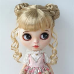 JD729 8-9inch 9-10inch Chinese Twin Buns Synthetic Mohair BJD Wigs 1/3 SD DOD Bltythes Doll Accessories