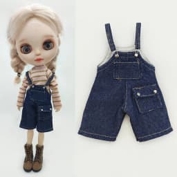 Ob22 Doll Dark Blue Suspender Pants With Pockets For Blythes Ymy Licca Azones Ob24 Ob27 Fr Doll