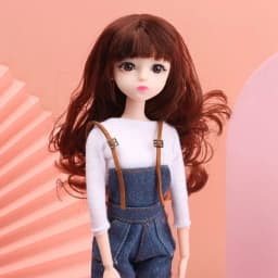 1/6 BJD Doll Head With Gold Brown Black Hair For 30cm Doll Joint 3D Eyes Europe Red DIY Head Wear for Ancient Doll Accessories