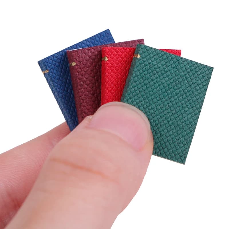 3/4pcs Mini Paper Books Boek Model Toys For Barbie Bjd Blythe Ob11 1/6 Miniature Dollhouse Furniture Decor Dolls Accessories
