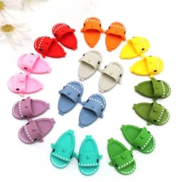 1 pair 1:12 Dollhouse Miniature Things Cute Shark Slippers Doll Shoes Suit For Ob11 1/12 Doll Gsc DOD, YMY Doll Accessories